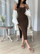 1pc Split Thigh Cami Dress